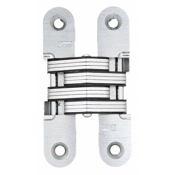 SOSS Zamac/Steel Hinge Invisible,Satin Chrome,3 3/4 In Model # 212US26D SOSS Zamac/Steel Hinge Invisible,Satin Chrome,3 3/4 In Model # 212US26D